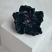 Украшения handmade. Livemaster - original item Brooch Black Velvet Camellia. Handmade.
