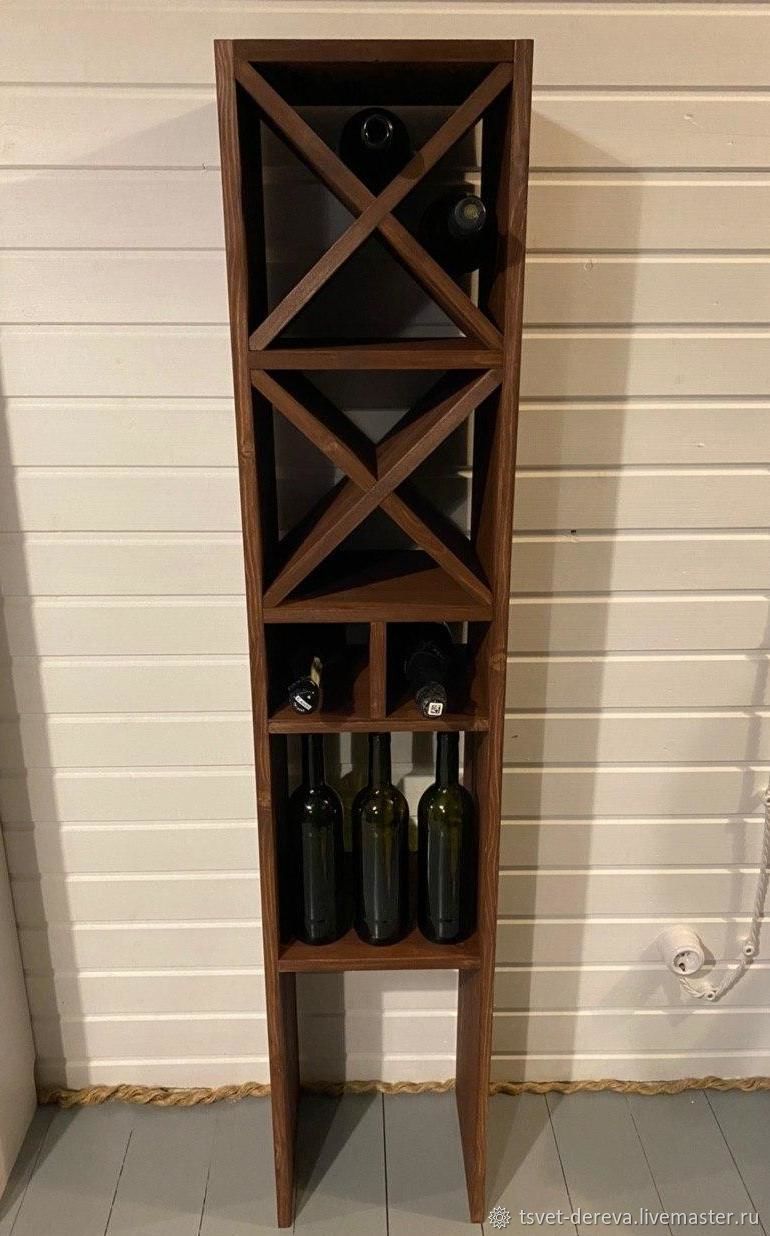Стеллаж для вина с крестовинами в интернет-магазине на Ярмарке Мастеров ...