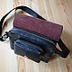 Order Leather waist bag with rivets. crecca. Livemaster. . Waist Bag Фото №3