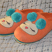 Обувь ручной работы handmade. Livemaster - original item Women`s felted Slippers Flat warm. Handmade.
