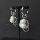 Transformer earrings with Baroque pearls, rhodium. Congo earrings. Jewelry by Burdo. My Livemaster. Фото №5