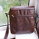 Men's leather bag for George A La Brialdi Lukka red. Men\'s bag. Innela- авторские кожаные сумки на заказ.. Online shopping on My Livemaster.  Фото №2