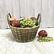 basket: Wicker basket with handles. A gift to the hostess, Picnic baskets, St. Petersburg,  Фото №1