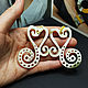 Pendant Pendants for Earrings Buffalo Horn Curl 63h40mm. Pendants. - Olga - Mari Ell Design. Online shopping on My Livemaster.  Фото №2