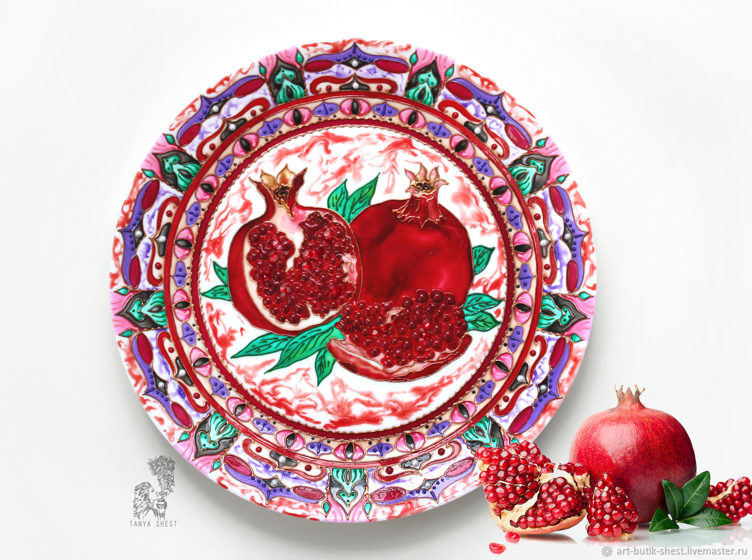 Декоративные тарелки на стену: роспись своими руками в стиле Прованс и хохлома