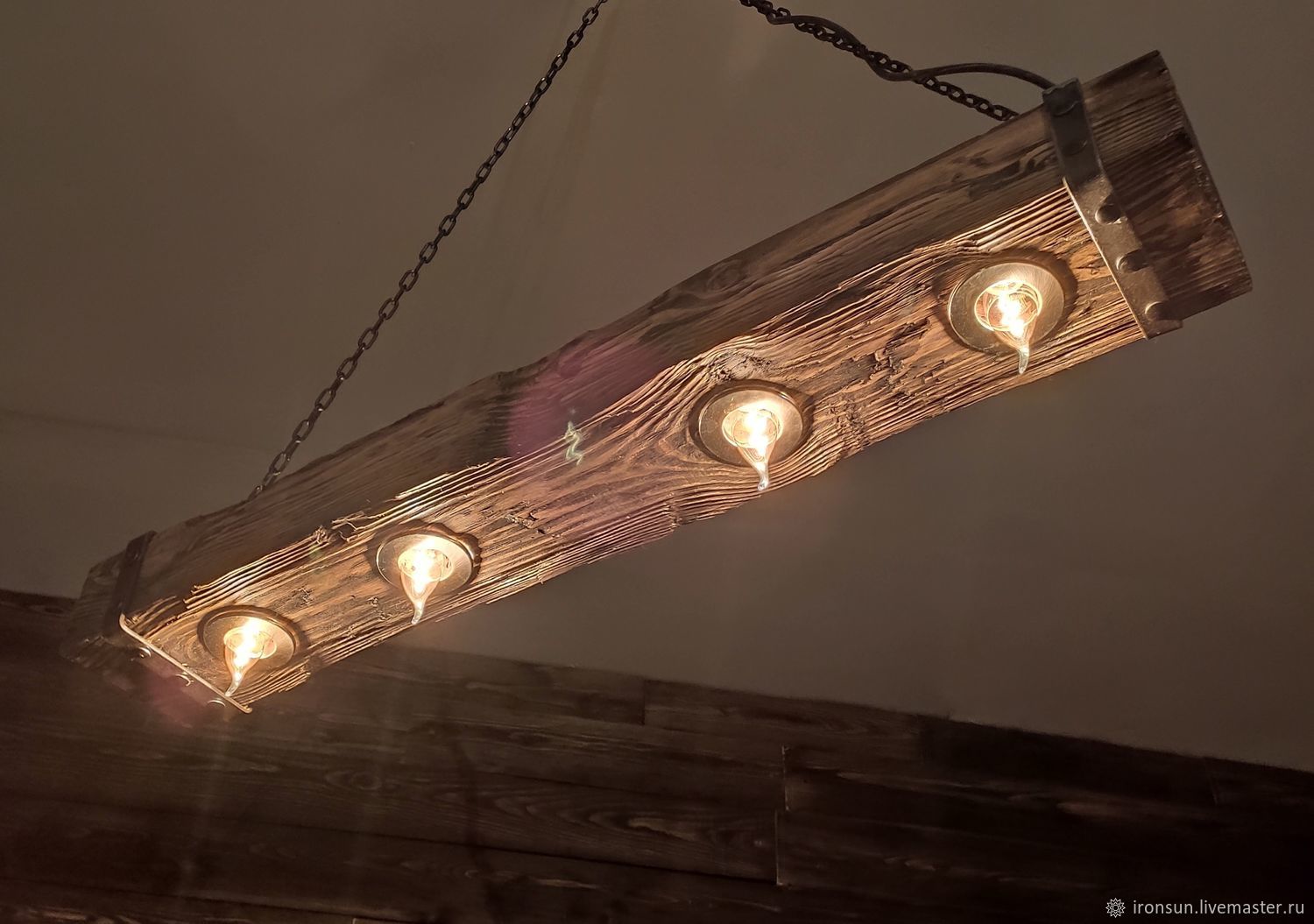 Светильник из дерева лофт е14 " Брус 100х150 " – заказать на Ярмарке ...