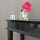 Classic Desk-console in an elegant glossy black . The difference in color, size, materials is possible, due to manual work.

