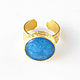 Order Ring with chalcedony and quartz 'Raindrop' blue ring. Irina Moro. Livemaster. . Rings Фото №3