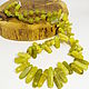 Beads Yellow-green jade 57 cm. Beads2. Selberiya shop. My Livemaster. Фото №4