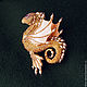 Order Brooch dragon 'Margo'. Brooch beads. Golden Dragon. master Alena Litvin. Livemaster. . Brooches Фото №3