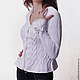 Blanca blusa con baskoj 'capricho de Mujer', Sweater Jackets, Moscow,  Фото №1