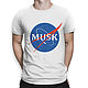 T-shirt cotton 'Elon Musk - NASA', T-shirts and undershirts for men, Moscow,  Фото №1