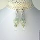 Order Ball earrings with Prehnite and Green Amethyst drops. Dorida's Gems (Dorida-s-gems). Livemaster. . Earrings Фото №3