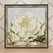 Картины и панно handmade. Livemaster - original item Painting with a peony as a gift. the picture on the wall. Peony oil as a gift.. Handmade.