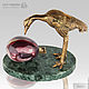 Bronze Heron egg from Malaita on a plate of marble. Figurines. Miner premium - Ltd Moscow (mineralpremium). Online shopping on My Livemaster.  Фото №2