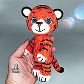 Куклы и игрушки handmade. Livemaster - original item Tiger Cub Lo knitted toy tiger symbol of the year as a gift. Handmade.