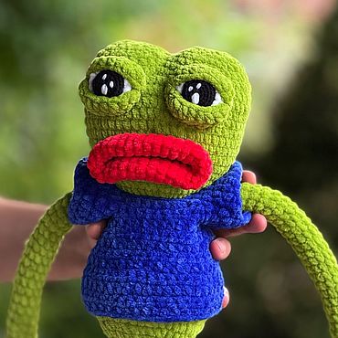 Куклы и игрушки ручной работы. Ярмарка Мастеров - ручная работа Лягушонок Пепе/Pepe из мема. Handmade.