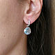 Order Blue Ice Earrings, Zircon Earrings, Pendant earrings Gift. Irina Moro. Livemaster. . Earrings Фото №3