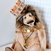 Куклы и игрушки handmade. Livemaster - original item Lion albert collectible author`s Teddy the lion king. Handmade.