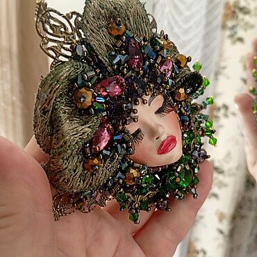 Украшения ручной работы. Ярмарка Мастеров - ручная работа Дева брошь. Handmade.