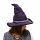 Purple hat for Halloween. Carnival Hats. STUDIO-FELT Katerina Alekseeva. My Livemaster. Фото №5