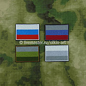 Нашивка "ЗВЁЗДОЧКА СССР -квадрат" (чёрная / зелёная / песок)