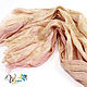 Silk scarf Cream cream-eco-coloring. Scarves. studiya. My Livemaster. Фото №5