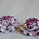 Pinzas para zapatos rosa de cuero ' Aelita'. Foot Jewelry. LIUDMILA SKRYDLOVA (flower glade). Ярмарка Мастеров.  Фото №5