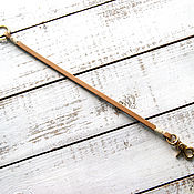 Сумки и аксессуары handmade. Livemaster - original item Leather cord with brass carabiner. Handmade.