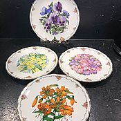Винтаж handmade. Livemaster - original item Set of 4 plates Royal Albert, England. Handmade.