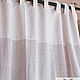 Linen curtains with horizontal inserts and the LINENBURG logo. Curtains1. Linenburg. My Livemaster. Фото №4