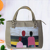 Сумки и аксессуары handmade. Livemaster - original item Leather artistic handbag "Malevich. Three female figures". Handmade.