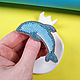 A beaded brooch is a Dolphin, starfish brooch, Brooches, Smolensk,  Фото №1