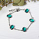 Tiffany style bracelet, turquoise bracelet
