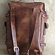 Order Leather Hiking vintage backpack, buy leather backpack. Lemberg Leather. Livemaster. . Backpacks Фото №3