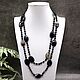 Natural Black Agate Long Beads, Beads2, Moscow,  Фото №1