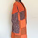 Knitted Orange coat: Orange square. Coats. vyazanaya6tu4ka. My Livemaster. Фото №5