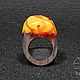Огненное кольцо из смолы и дерева Венге, Кольца, Михайловка,  Фото №1