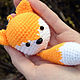 Order Knitted keychain Fox Raccoon. Keychain in the car. Knitted toys & Wood products. Livemaster. . Key chain Фото №3