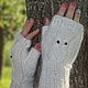 Order Mittens down 'Forest owls' women. Down shop (TeploPuha34). Livemaster. . Mitts Фото №3