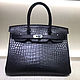 Classic bag made of genuine crocodile leather, in dark blue color!, Classic Bag, St. Petersburg,  Фото №1