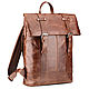 Leather backpack 'Benjamin' (brown antique). Backpacks. Russian leather Guild. My Livemaster. Фото №4