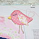 Брошь текстильная Птичка с лавандой Б01, Брошь-булавка, Санкт-Петербург,  Фото №1