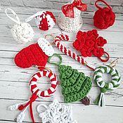 Сувениры и подарки handmade. Livemaster - original item Knitted Christmas decorations. Set.. Handmade.