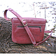 Bag 'cross body' red. Classic Bag. Marina Lambrozo leather and stone. My Livemaster. Фото №4
