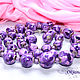 Earrings, beads, bracelet, purple watercolor set. Jewelry Sets. Oksanasan. Online shopping on My Livemaster.  Фото №2