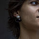 Order Earrings 'Current' silver, jet, cubic zirconia. stepan-klimov. Livemaster. . Earrings Фото №3