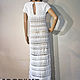 White knit dress Monique. Hook, cotton. Dresses. Crochet by Tsareva. Online shopping on My Livemaster.  Фото №2