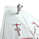 Towel on the icon hand embroidery on linen white red. Towels2. EmbroideryINNAI. Online shopping on My Livemaster.  Фото №2