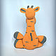 Вязаный оранжевый жираф в крапинку. Мягкие игрушки. Ustimenko-TAT04. Интернет-магазин Ярмарка Мастеров.  Фото №2